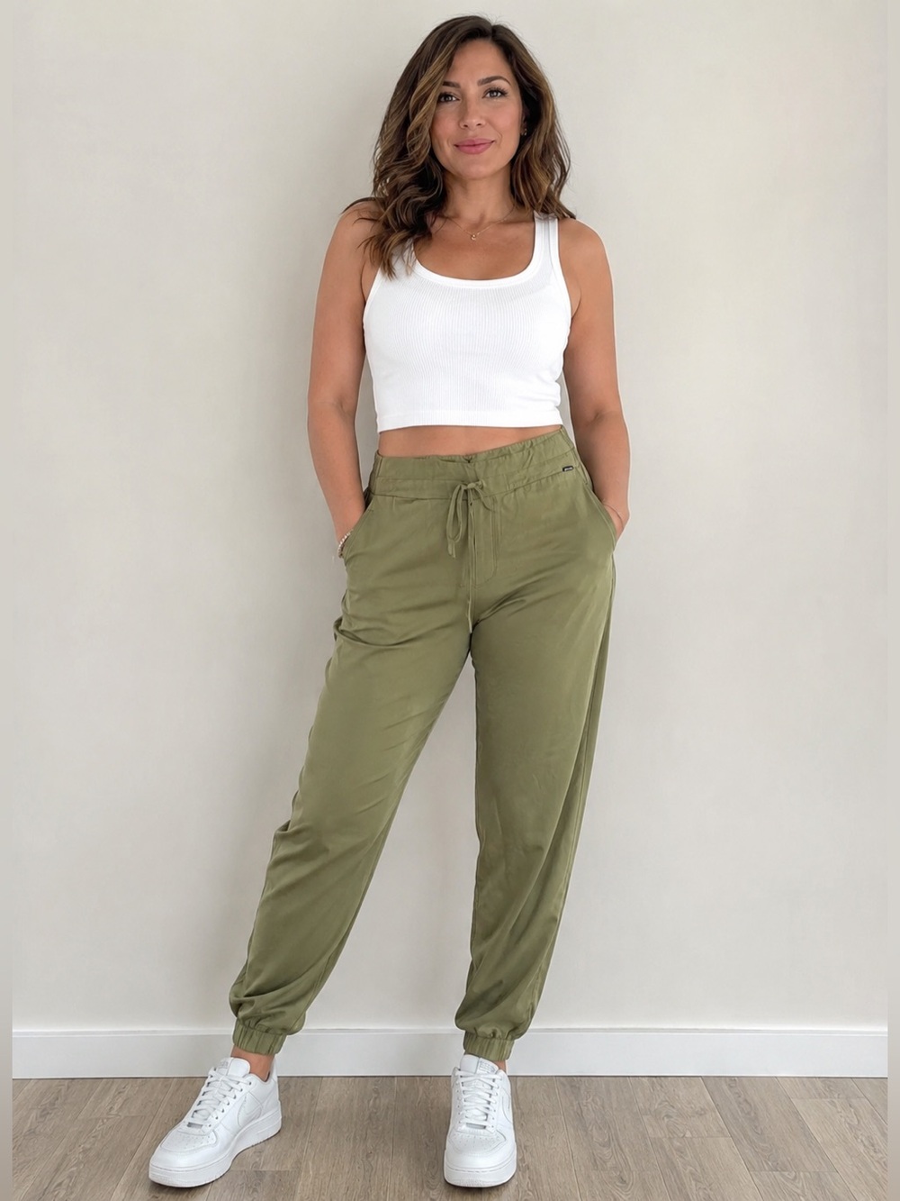 Hurley Olive Green women Jogger Pants Size M